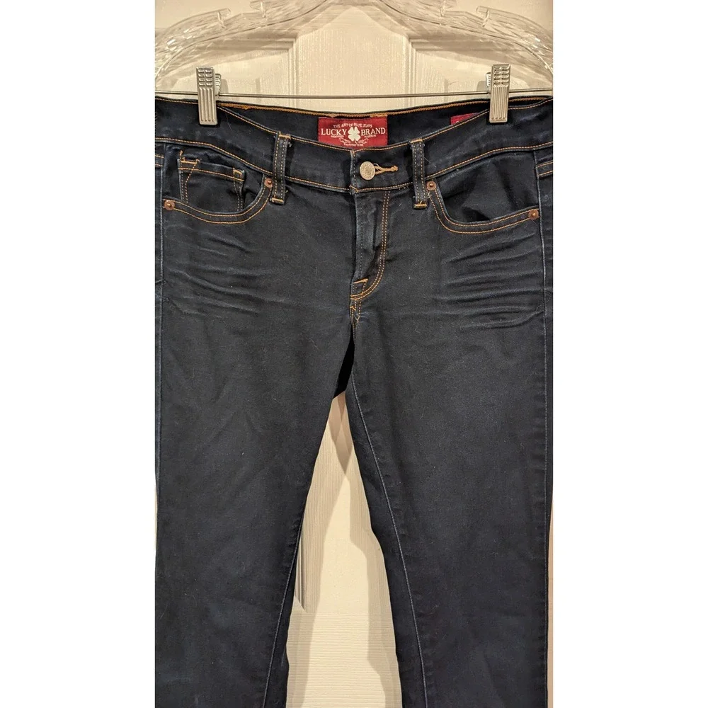 Lucky Brand Charlie Baby Boot Jeans 2/26 Long Dark Wash Stretch Bootcut Indie